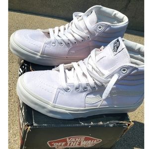 VANS White Sk8 Hi Women's 7.5
